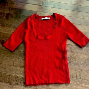 Burgundy knit Zara sweater size small